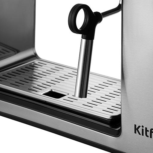 Кофеварка рожковая Kitfort КТ-7515 1450Вт серебристый фото 4