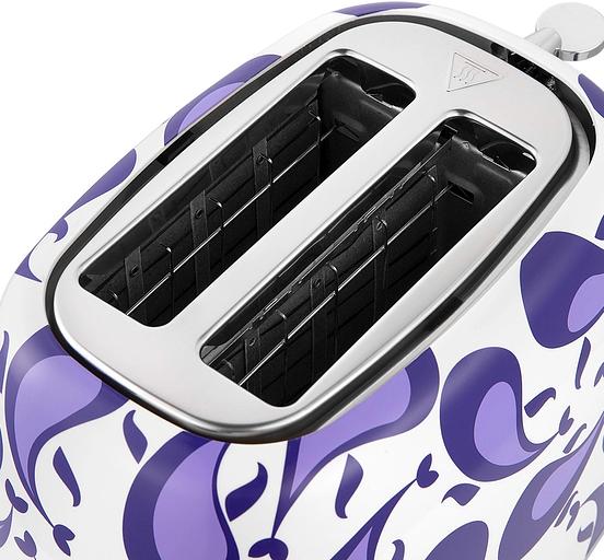 Тостер Kitfort КТ-6863 1080Вт белый/фиолетовый фото 2