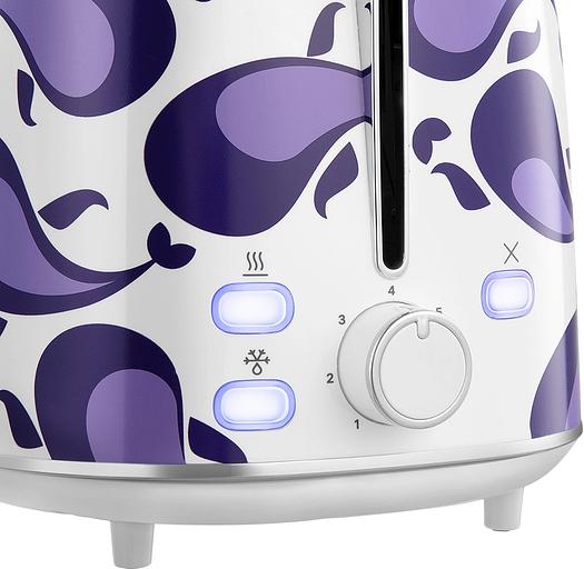 Тостер Kitfort КТ-6863 1080Вт белый/фиолетовый фото 3