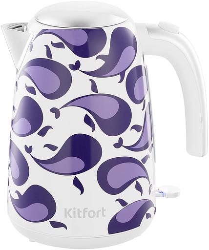 Тостер Kitfort КТ-6863 1080Вт белый/фиолетовый фото 4