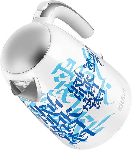 Чайник электрический Kitfort КТ-6772 1.7л. 2200Вт белый/синий корпус: металл/пластик фото 4