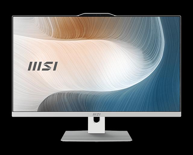 Моноблок MSI Modern AM272P 1M-677XRU 27" Full HD Core 3 100U (1.2) 8Gb SSD512Gb Graphics без ОС GbitEth WiFi BT 120W клавиатура мышь Cam белый 1920x1080 фото 1