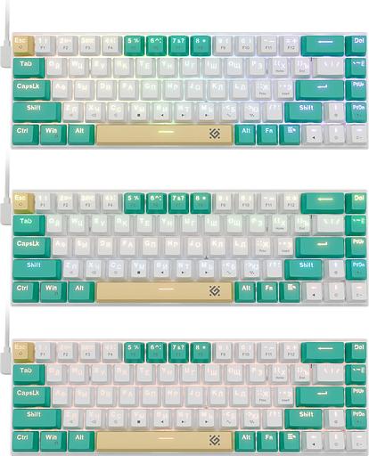 Клавиатура Defender Vexx Pro GK-084 механическая белый/зеленый Multimedia LED (45084) фото 2