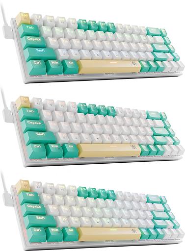 Клавиатура Defender Vexx Pro GK-084 механическая белый/зеленый Multimedia LED (45084) фото 3