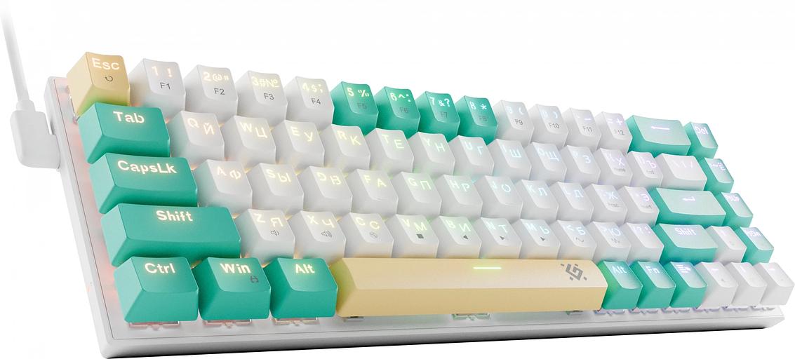 Клавиатура Defender Vexx Pro GK-084 механическая белый/зеленый Multimedia LED (45084) фото 4
