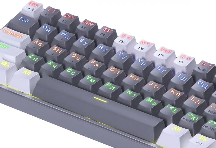 Клавиатура Redragon Fizz механическая белый/серый USB Multimedia for gamer LED (72602) кабель 1.8м фото 8
