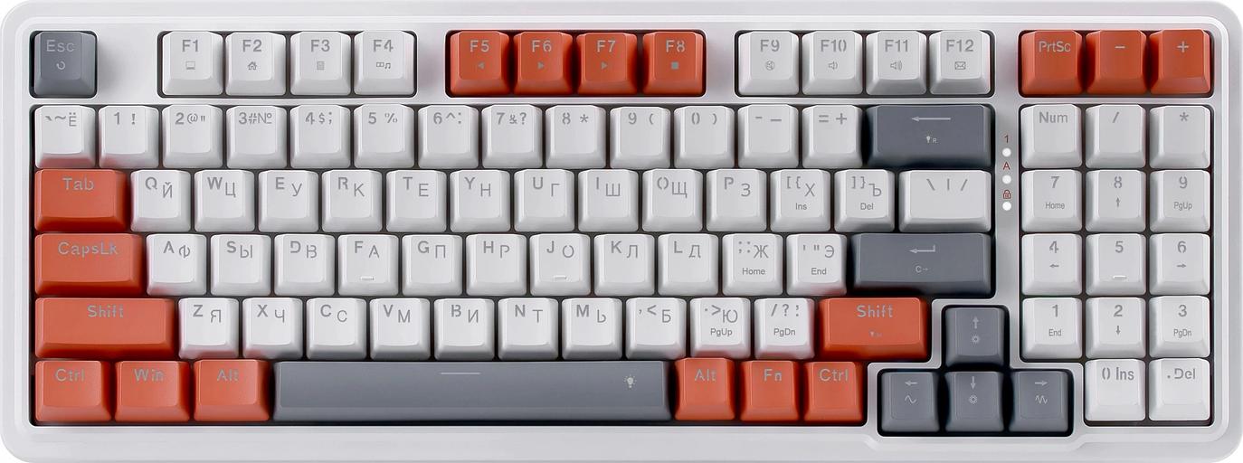 Клавиатура Redragon Gloria механическая белый/оранжевый USB Multimedia for gamer LED (72216) кабель 1.8м фото 2