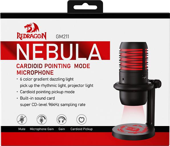 Микрофон проводной Redragon Nebula GM211 1.5м черный фото 10