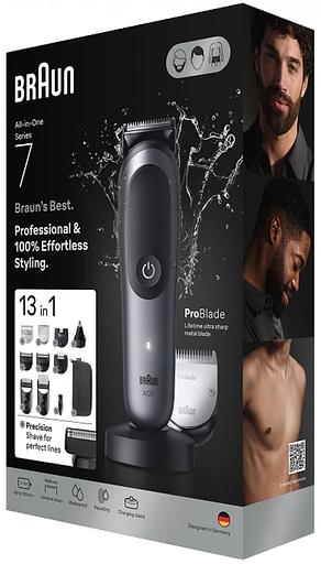 Триммер Braun AIO7560 серый (насадок в компл:10шт) фото 6