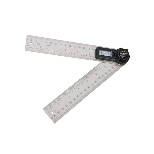 Угломер электронный Deli DL305200 200/400мм, диапазон 0-360 град., нержавеющая сталь фото 1