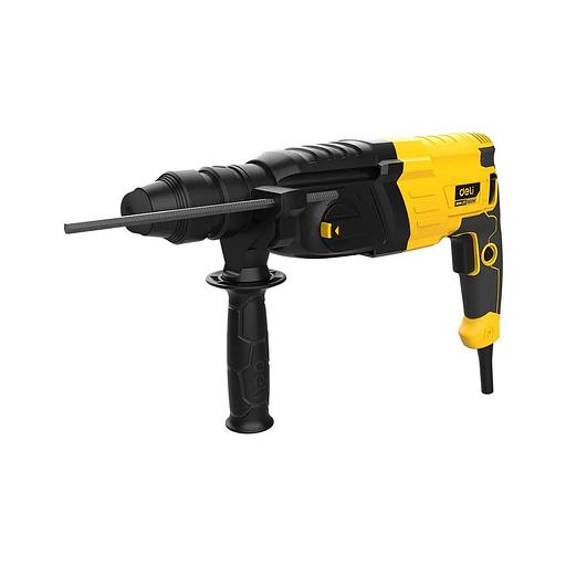 Перфоратор Deli DL-DC28-E2 (1000Вт, SDS PLUS, 3,2 Дж, 4900уд/мин, 1100об/мин, кейс, в комплекте 3 бура, долото, пика) фото 1