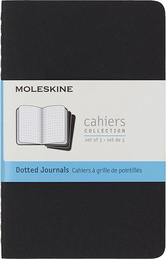 Блокнот Moleskine CAHIER JOURNAL QP314 Pocket 90x140мм обложка картон 64стр. пунктир черный (3шт) фото 1