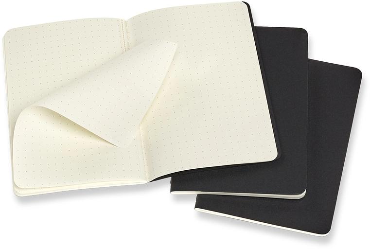 Блокнот Moleskine CAHIER JOURNAL QP314 Pocket 90x140мм обложка картон 64стр. пунктир черный (3шт) фото 6