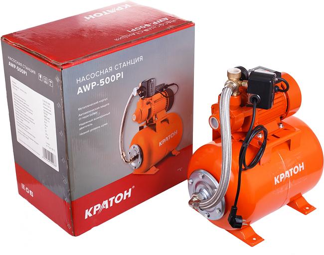 Насосная станция центробежный Кратон AWP-500PI 500Вт 3000л/час (5 04 05 006) фото 7