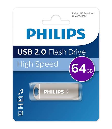 Флеш накопитель 64GB PHILIPS IRON 2.0 64GB, USB 2.0 фото 1