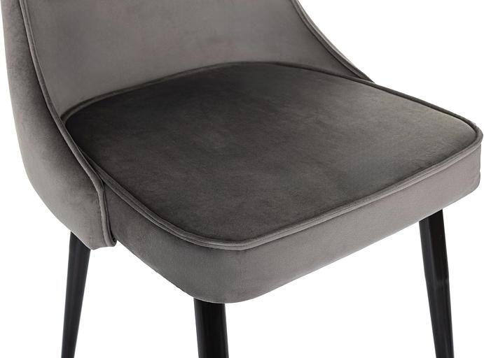 Стул для дома Бюрократ CH-K4 т.серый Holland 18 металл черный на ножках (CH-K4_1/HL18) фото 6