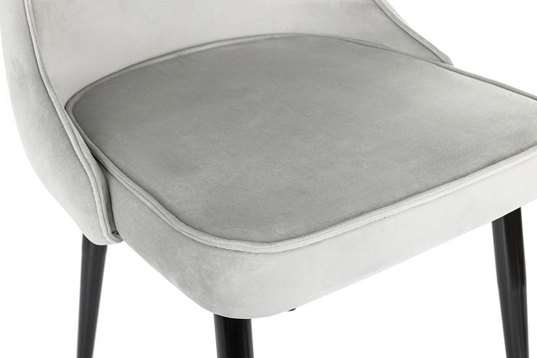 Стул для дома Бюрократ CH-K4 св.серый Holland 09 металл черный на ножках (CH-K4_1/HL09) фото 6