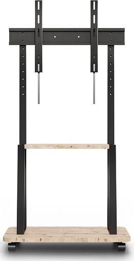 Стойка для телевизора Holder PR-108 черный/береза 32"-65" макс.80кг напольный мобильный фото 2