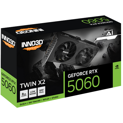Видеокарта INNO3D RTX5060 TWIN X2 8GB GDDR7 128bit 3xDP HDMI 2FAN RTL фото 3