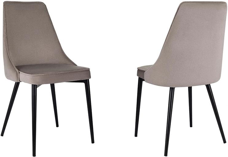 Стул для дома Бюрократ CH-K4_2 комплект 2шт т.бежевый Holland 61 металл черный на ножках (CH-K4_1/HL61_2) фото 1