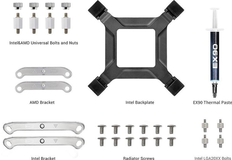 Система водяного охлаждения PcCooler DA360 Pro Digital WH ARGB Soc-AM5/AM4/1200/1700/1851 белый 4-pin Al LCD 300W Ret (DA360PRO-WHAWXL-GL) фото 4