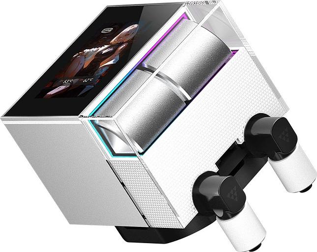 Система водяного охлаждения PcCooler DS360 Display Soc-AM5/AM4/1200/1700/1851 белый 4-pin Al LCD 310W Ret (DS360-WHNWXY-GL) фото 4