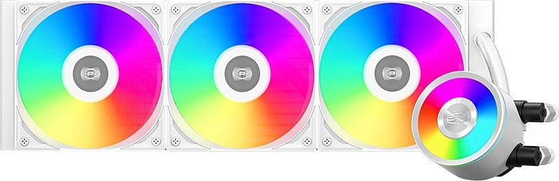 Система водяного охлаждения PcCooler DA360 Pro ARGB Soc-AM5/AM4/1200/1700/1851 белый 4-pin 33.8dB Al 300W Ret (DA360PRO-WHAWXX-GL) фото 1