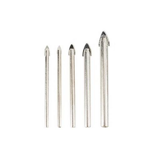 Набор Deli сверл по стеклу/керамике/кафелю 5 шт DH-CZZ005-ED1 (4,5,6,8,10 мм), YG6X, цилиндрический хвостовик, кейс фото 1