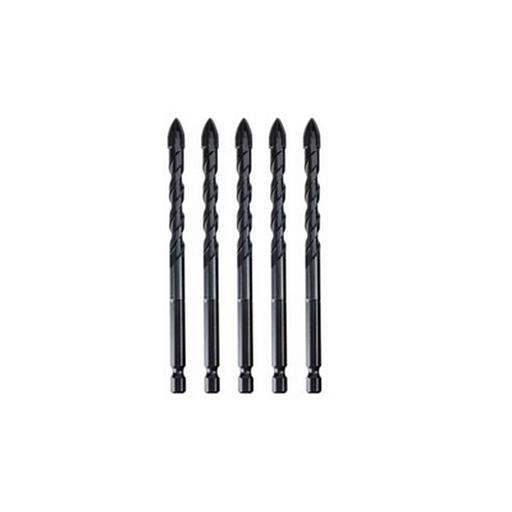 Набор оснастки Deli Сверла по стеклу/керамике/кафелю 12мм 5шт DH-CZZ012-E1 YG6X, шестигранный хвостовик 1/4HEX, кейс фото 1