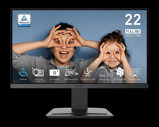 Монитор MSI 21,45'' PRO MP223 E2, 16:9, VA, FHD, 4ms, 250cd, 100Hz, HDMI, DP фото 1