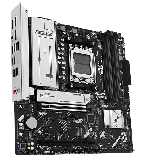Материнская плата ASUS PRIME B850M-A-CSM AM5 mATX 4xDDR5 2xPCIEx16 3xM.2 2xDP HDMI 2.5GLAN фото 3