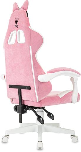 Кресло игровое Knight Kitty W розовый/молочный крестов. пластик белый фото 5