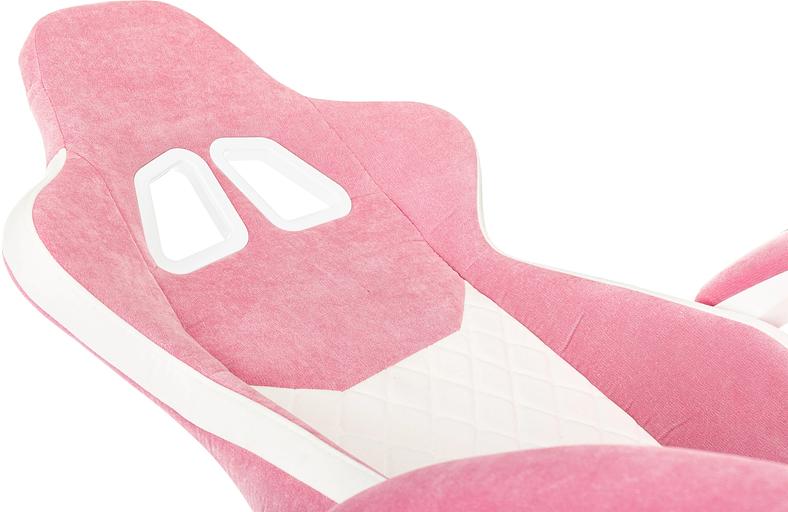 Кресло игровое Knight Kitty W розовый/молочный крестов. пластик белый фото 7