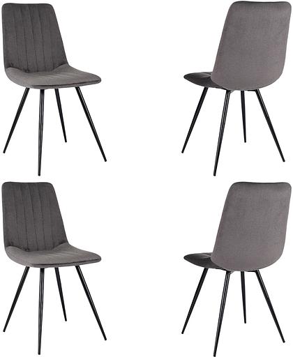 Стул для дома Бюрократ CH-K6_4 комплект 4шт Holland 18 металл черный на ножках (CH-K6_1/HL18_4) фото 1