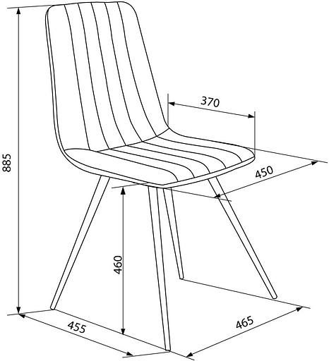 Стул для дома Бюрократ CH-K6_4 комплект 4шт Holland 18 металл черный на ножках (CH-K6_1/HL18_4) фото 9