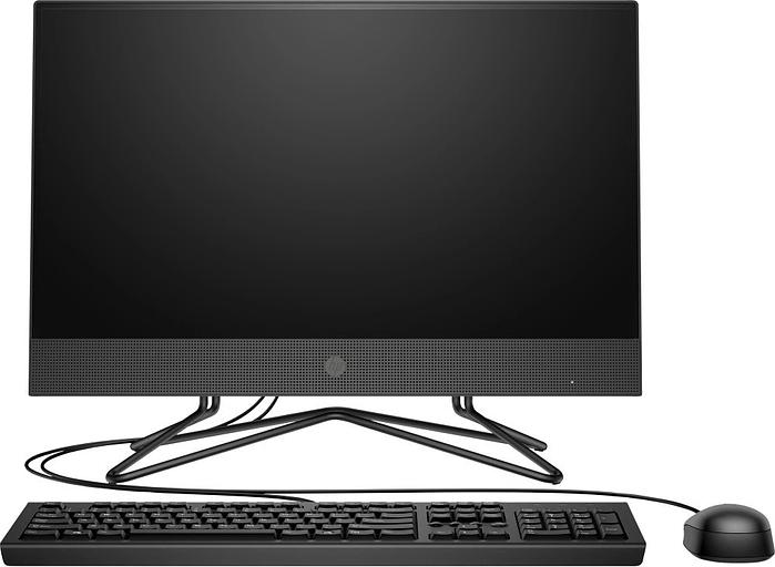 Моноблок HP 200 G4 21.5" Full HD i5 1235U (1.3) 16Gb SSD512Gb Iris Xe DVDRW CR Windows 11 Pro GbitEth WiFi BT 65W клавиатура мышь Cam черный 1920x1080 фото 1