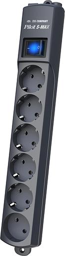 Сетевой фильтр Pilot S-MAX 7м (6 розеток) серый (коробка) фото 1
