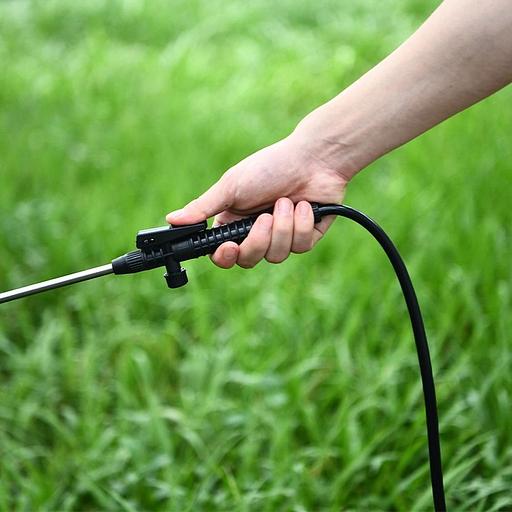 Опрыскиватель садовый помповый Deli DL581105B 5л, регулируемый разбрызгиватель, ремень для переноски фото 4