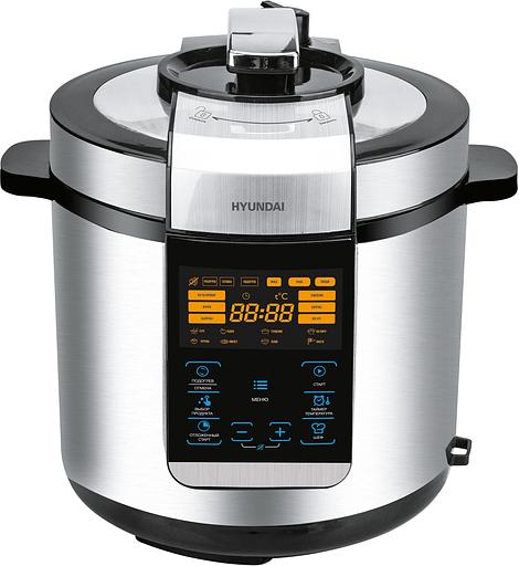 Мультиварка-скороварка Hyundai HYMC-2406 6л 1000Вт серебристый/черный фото 1