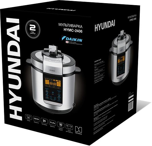 Мультиварка-скороварка Hyundai HYMC-2406 6л 1000Вт серебристый/черный фото 2