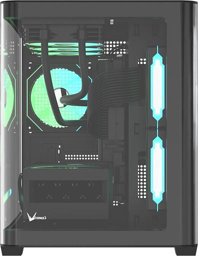 Корпус Formula Crystal U2M Floe черный без БП mATX 1xUSB3.0 1xUSB3.1 audio bott PSU фото 3