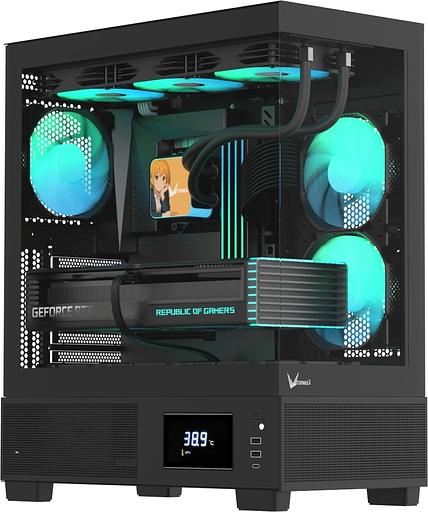 Корпус Formula Crystal E1 черный без БП ATX 5x120mm 3x140mm 2xUSB3.0 1xUSB3.1 audio bott PSU фото 1