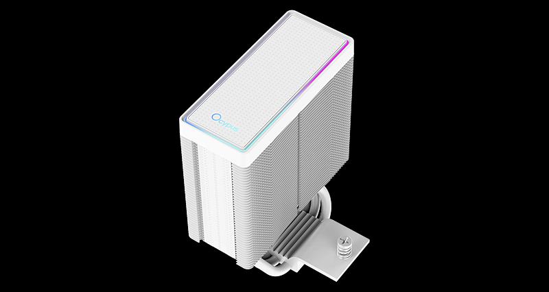 Кулер для процессора Ocypus Gamma A40 WH ARGB Digital, 100mm ARGB FAN, Top Display Panel, 4 HEAT PIPES, 4-PIN PWM, 600-2400 RPM, 29.5DBA, HYDRO BEARING, LGA115X/1200/1700/18XX, AM4/AM5 фото 6