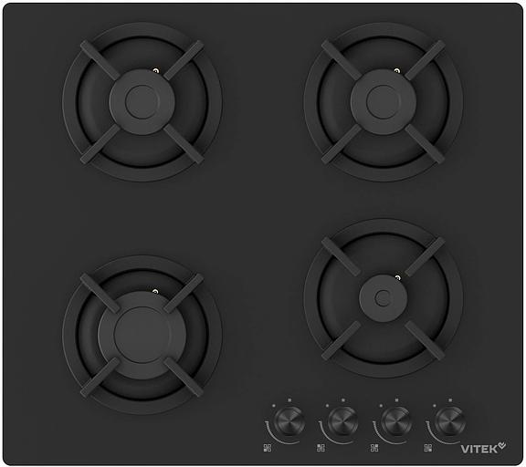 Газовая варочная поверхность Vitek VGH 6450 BG черный фото 2