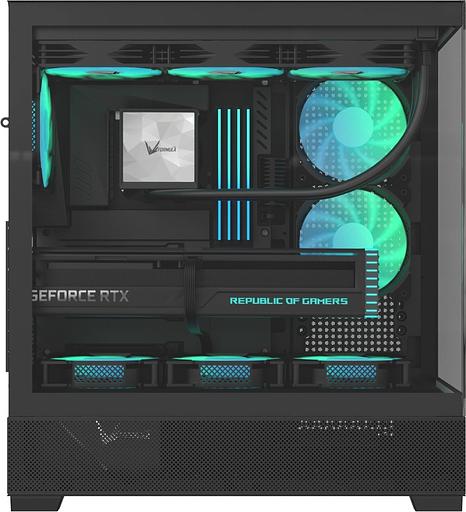 Корпус Formula Crystal Z2 черный без БП ATX 5x120mm 1xUSB2.0 2xUSB3.0 1xUSB3.1 audio bott PSU фото 5