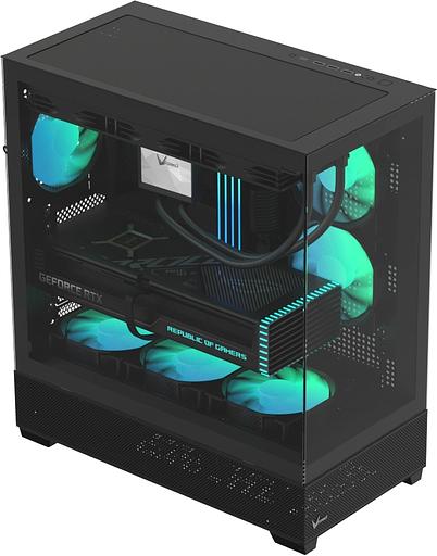 Корпус Formula Crystal Z2 черный без БП ATX 5x120mm 1xUSB2.0 2xUSB3.0 1xUSB3.1 audio bott PSU фото 6