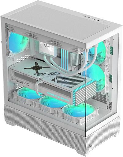 Корпус Formula Crystal Z2 белый без БП ATX 5x120mm 1xUSB2.0 2xUSB3.0 audio bott PSU фото 2