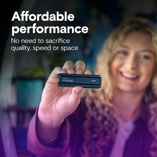 Твердотельный накопитель SSD Crucial P510 1TB PCIe Gen5 NVMe 2280 M.2 SSD with heatsink CT1000P510SSD5 фото 4