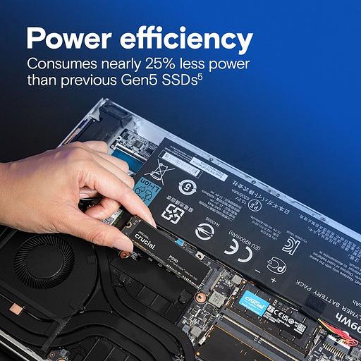 Твердотельный накопитель SSD Crucial P510 2TB PCIe Gen5 NVMe M.2 SSD CT2000P510SSD8 фото 6