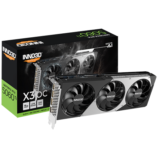 Видеокарта INNO3D RTX5060Ti ХЗ ОС 16GB GDDR7 128bit 3xDP HDMI 3FAN RTL фото 1